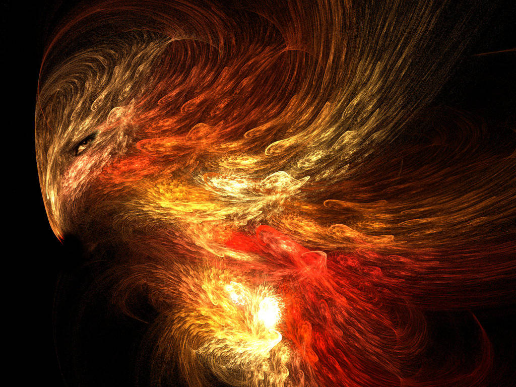 Majestic Phoenix Fire Wings Background