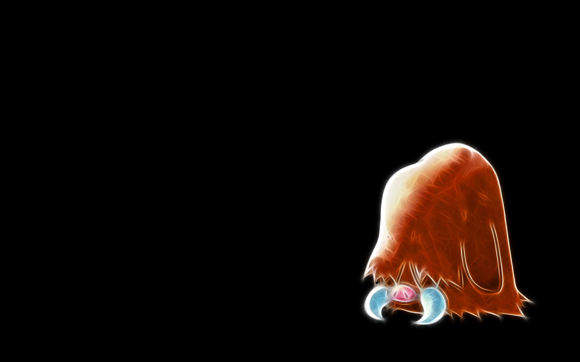 Majestic Piloswine Against A Black Backdrop Background