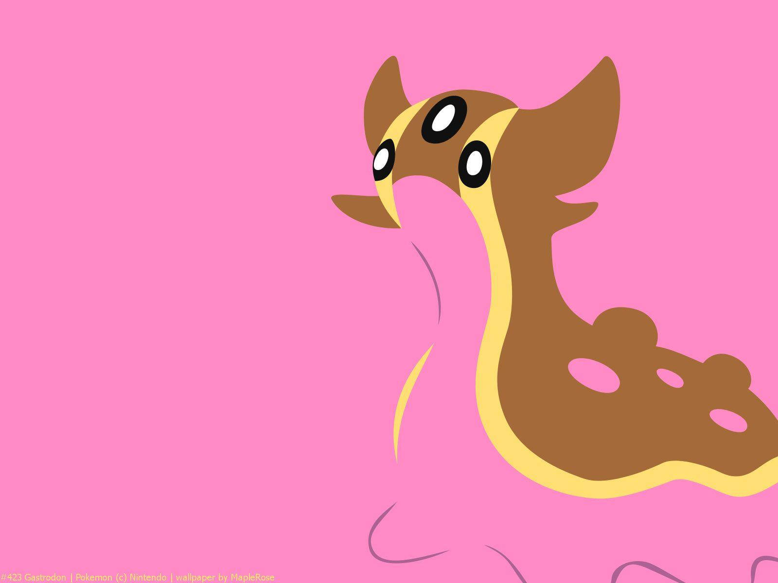 Majestic Pink Gastrodon In Minimalistic Design Background