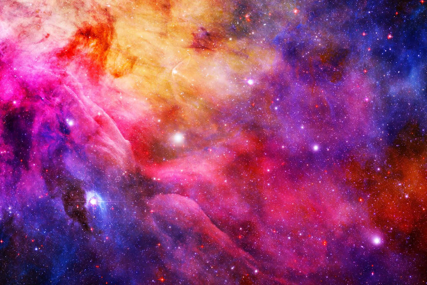 Majestic Pink Swirls In The Night Sky Background