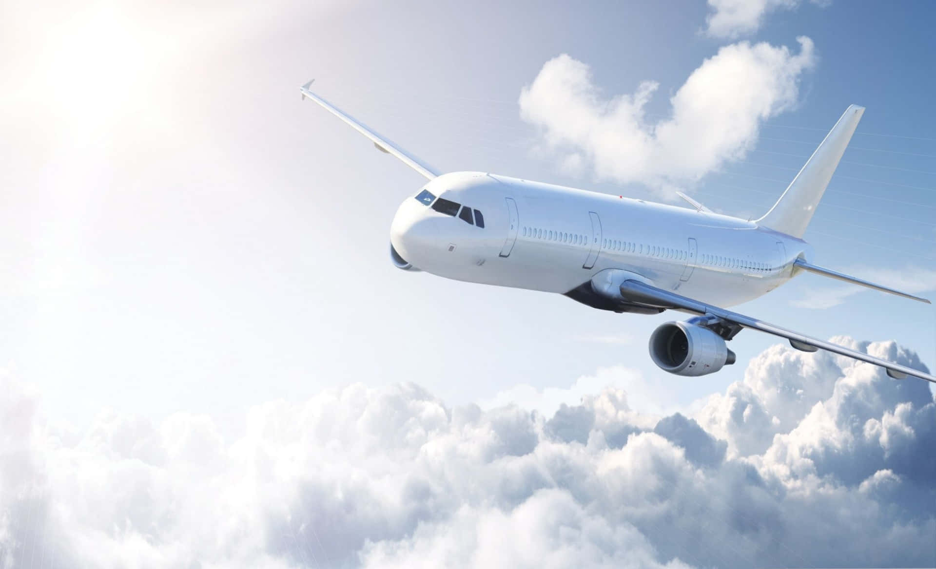 Majestic Plane Soaring High In Ultra Hd 4k Quality Background
