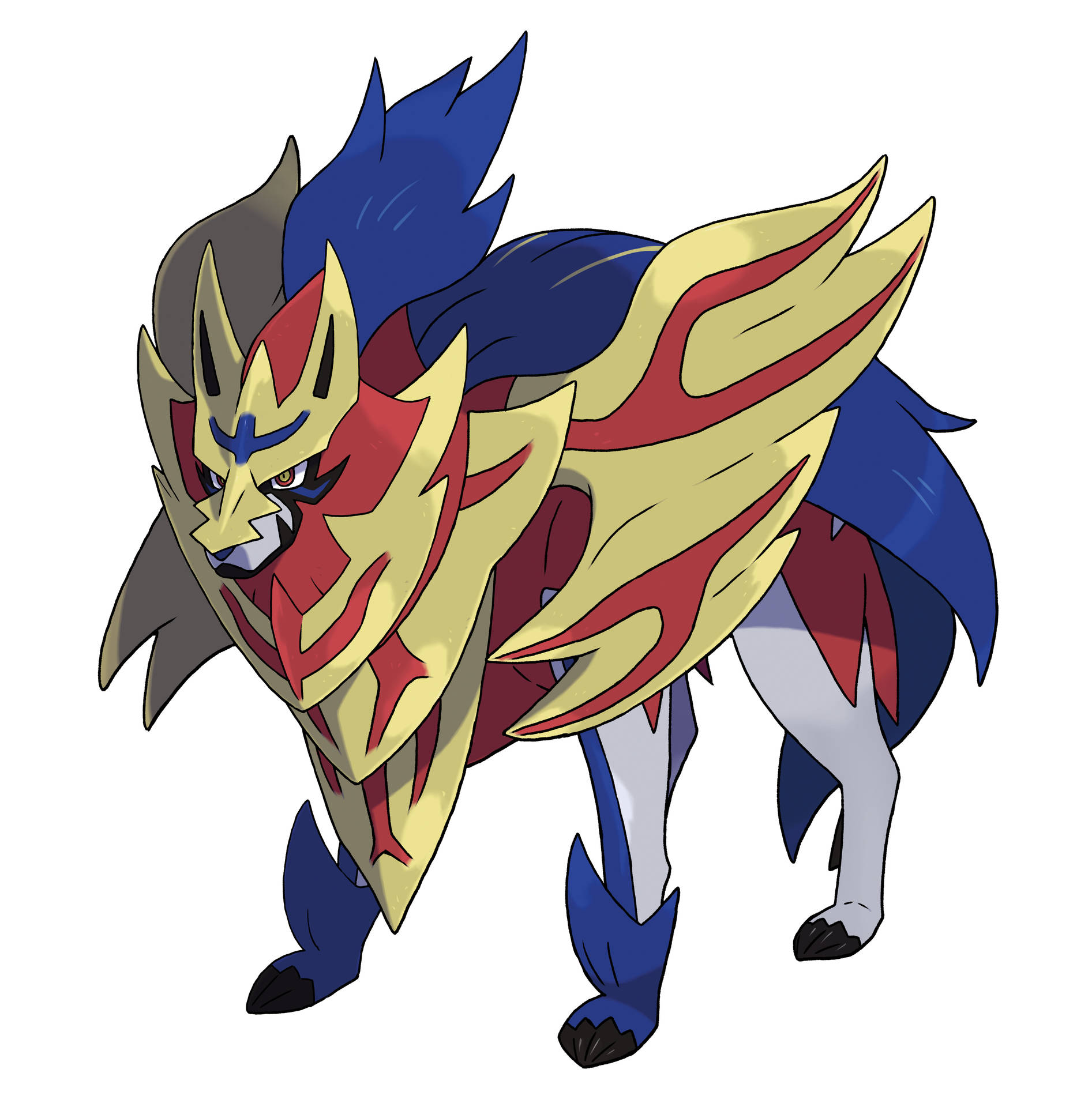 Majestic Pokemon Zamazenta In Battle Pose