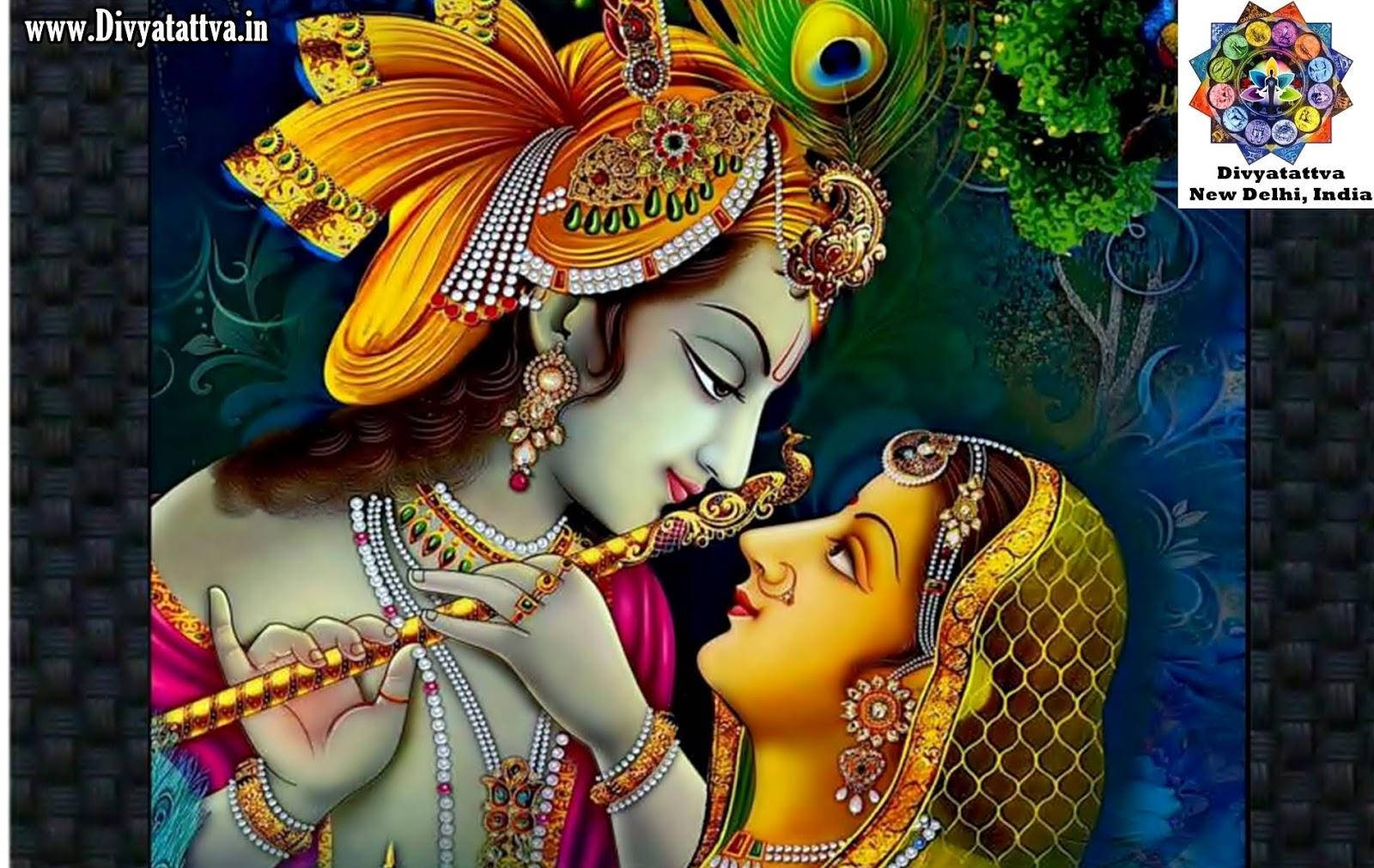 Majestic Portrait Of Lord Krishna Background