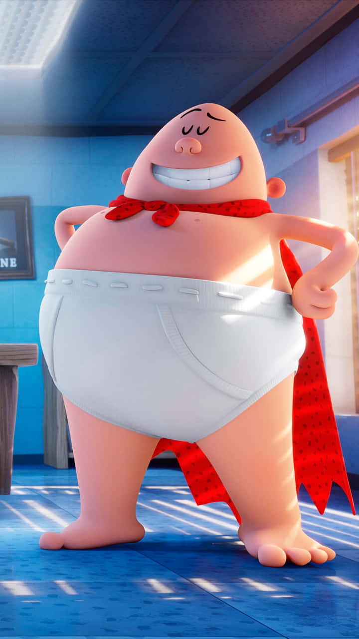 Majestic Pose Of Captain Underpants: The First Epic Movie Background