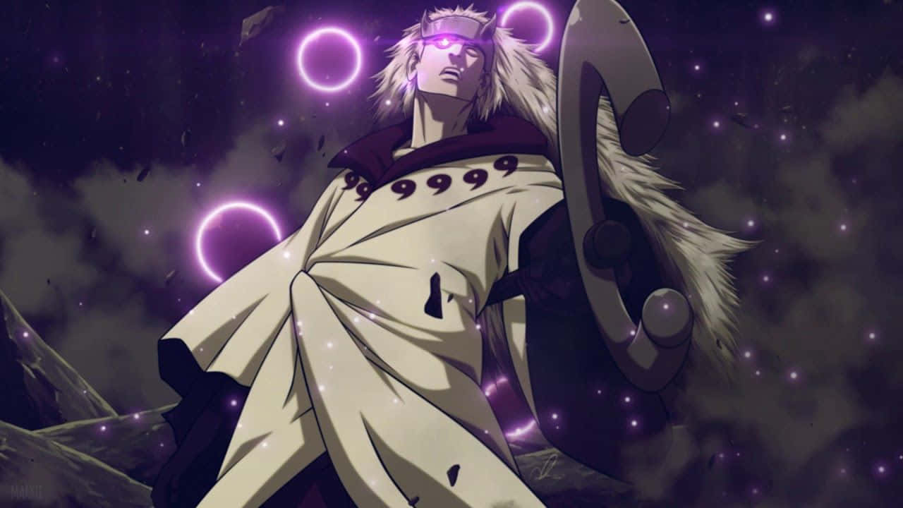 Majestic Potrait Of Uchiha Madara Background