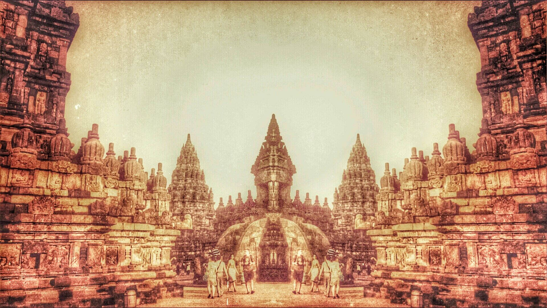 Majestic Prambanan Temple Sketch, Indonesia's Heritage Background