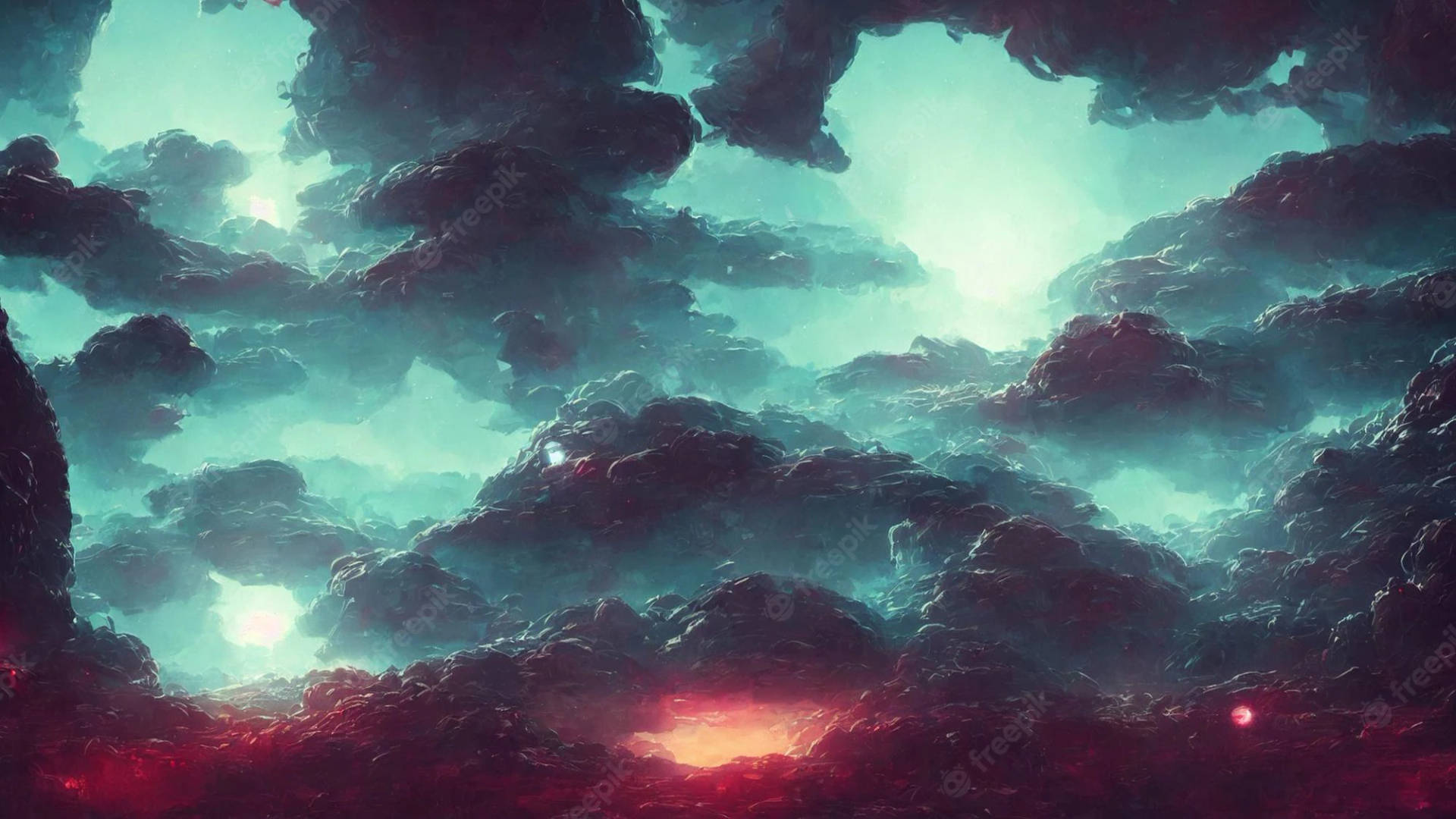 Majestic Psychedelic Cloudscape Background