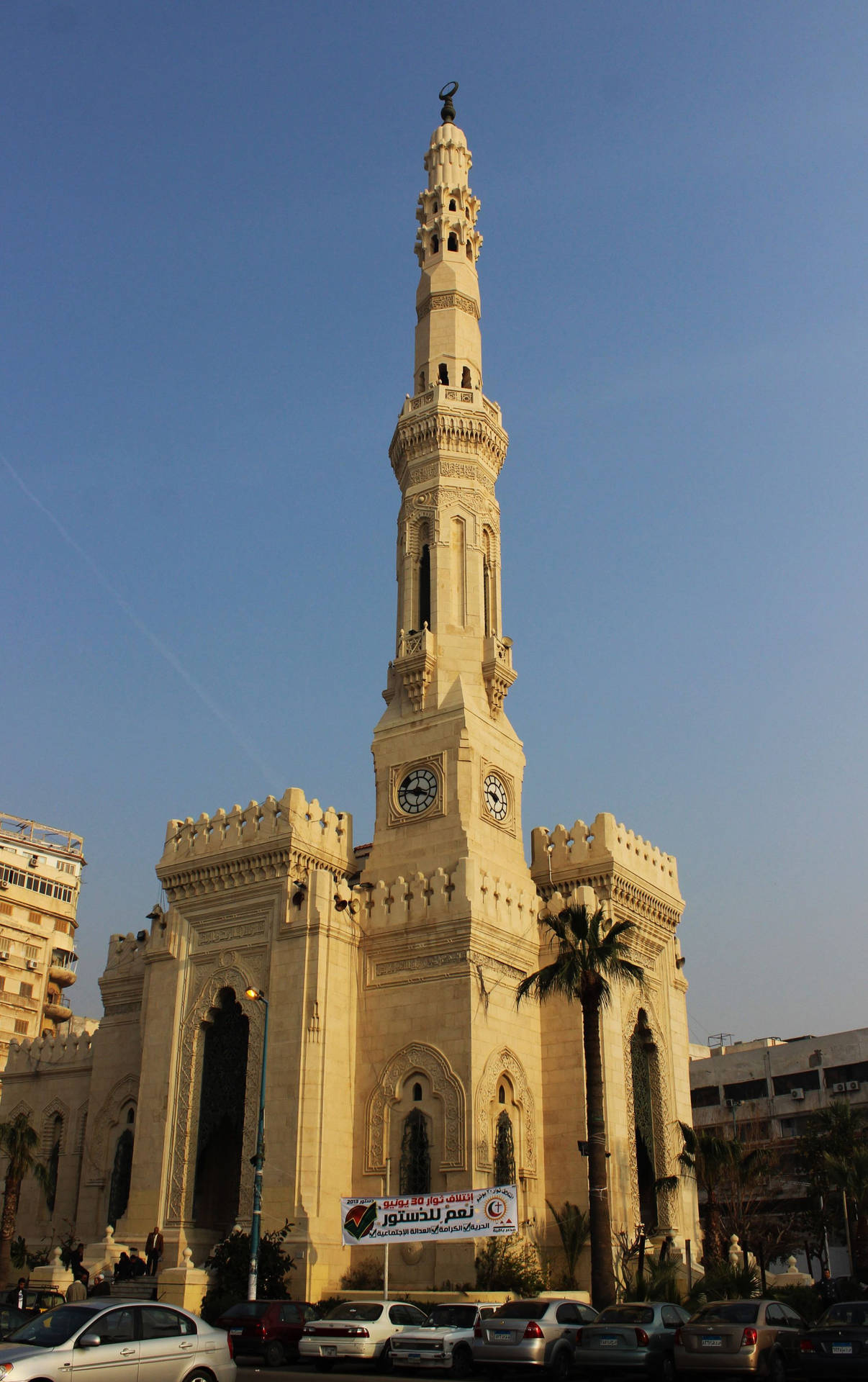 Majestic Qaed Ibrahim Mosque In Alexandria, Egypt