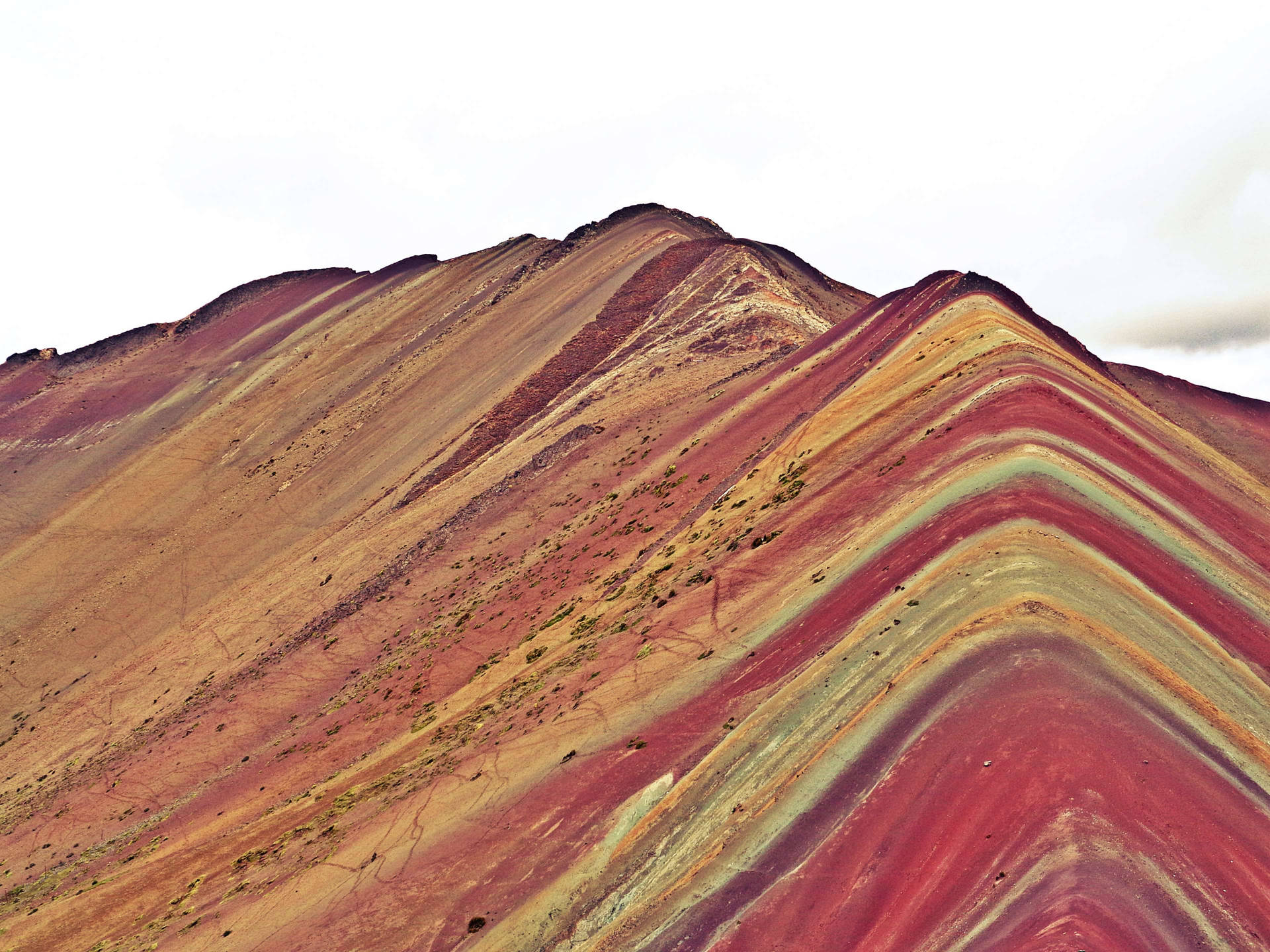 Majestic Rainbow Mountain In Cusco, Peru Background