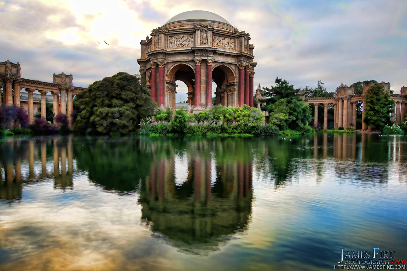 Majestic Reflection Of The Palace Of Fine Arts At Sunset