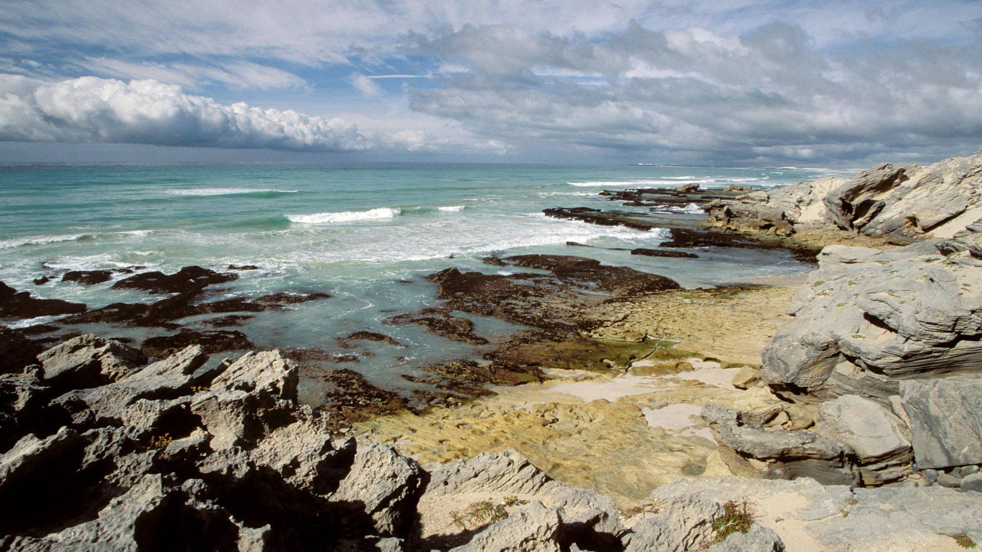 Majestic Rocky Seaside In South Africa