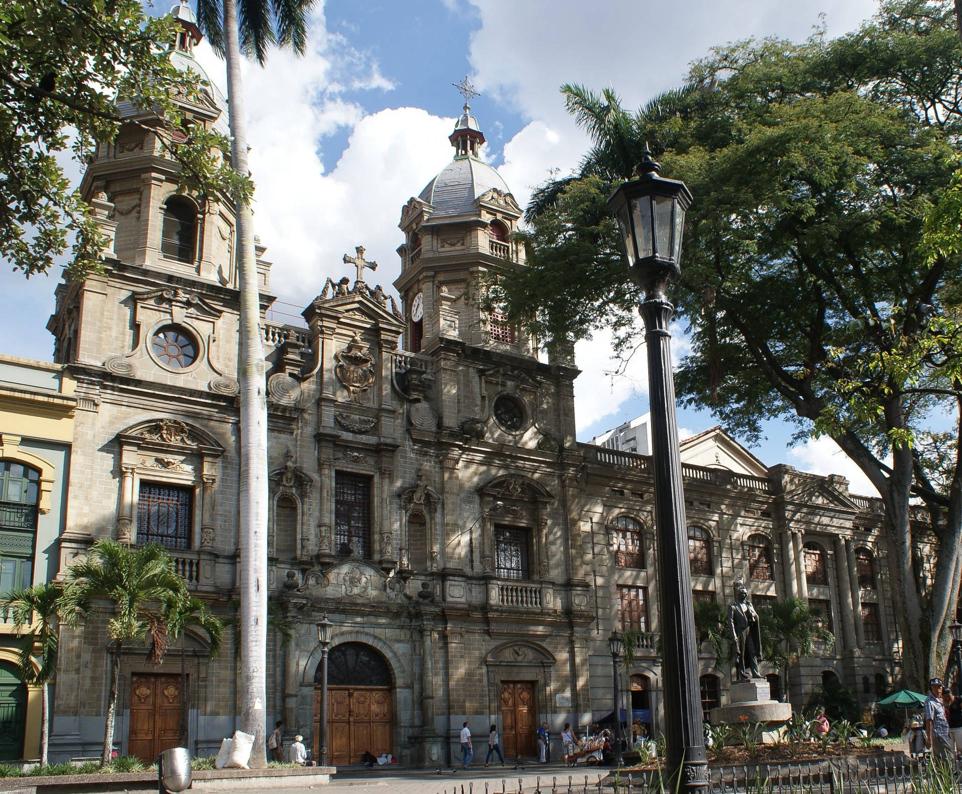 Majestic San Ignacio Church In Medellin, Colombia