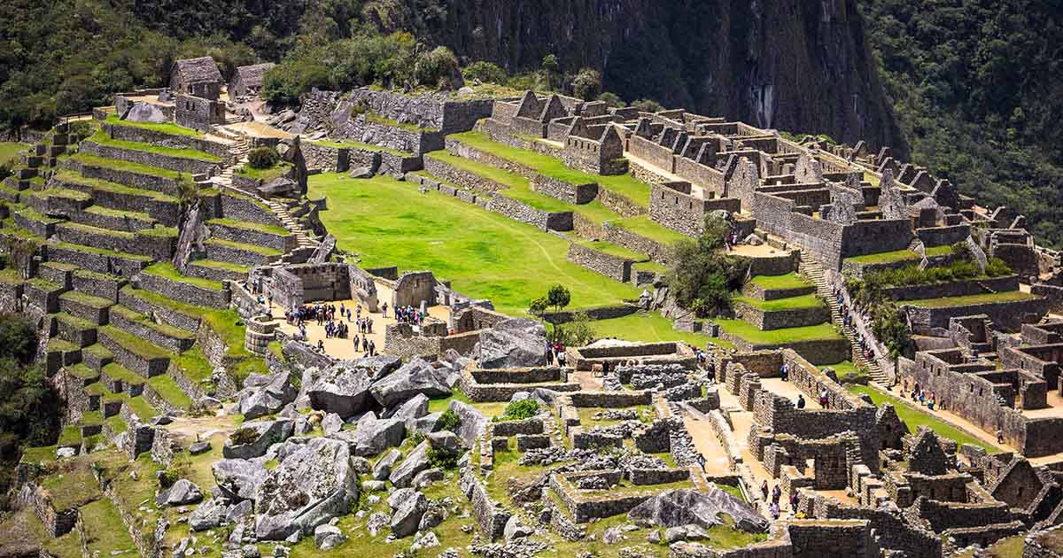 Majestic Scenery Of Machu Picchu Rock Quarry Background