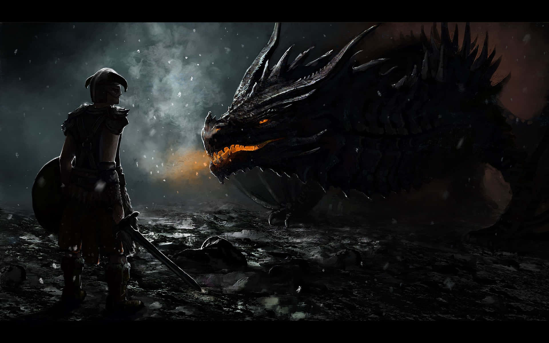 Majestic Scenery Of Skyrim Adventure Background