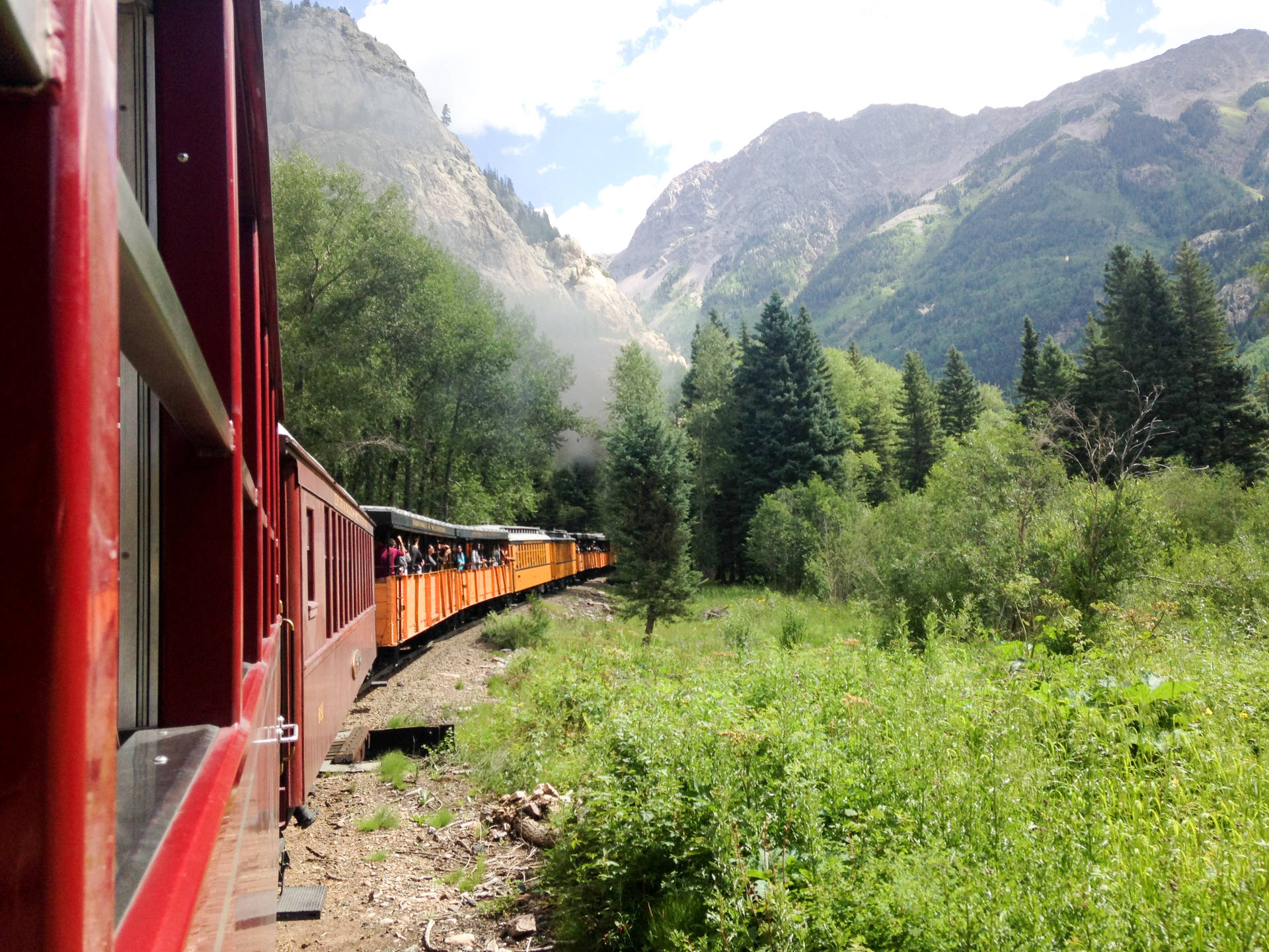 Majestic Scenic View Of Durango Train, Colorado Background