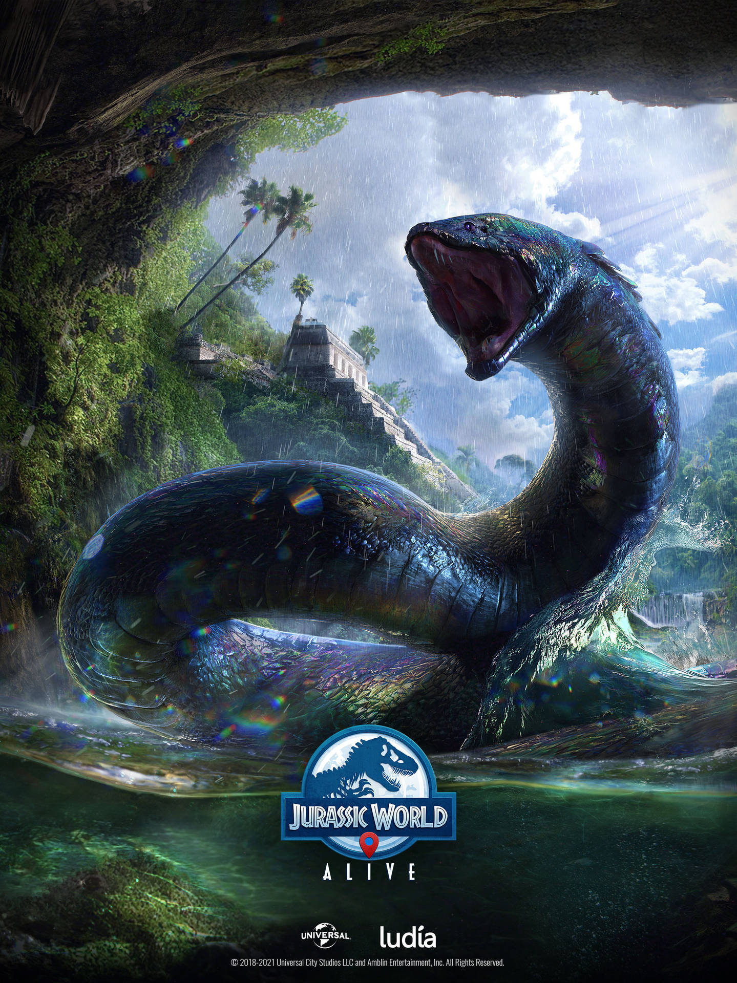 Majestic Sea Serpent In Jurassic World Dominion Background