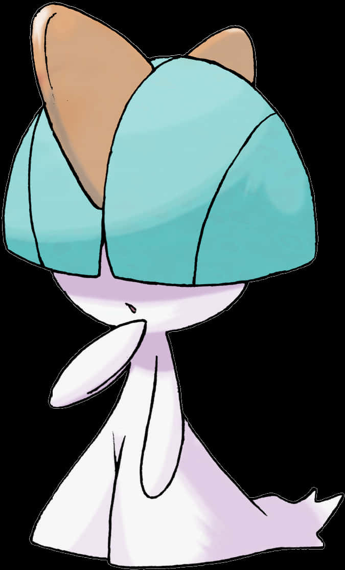 Majestic Shiny Ralts On A White Background