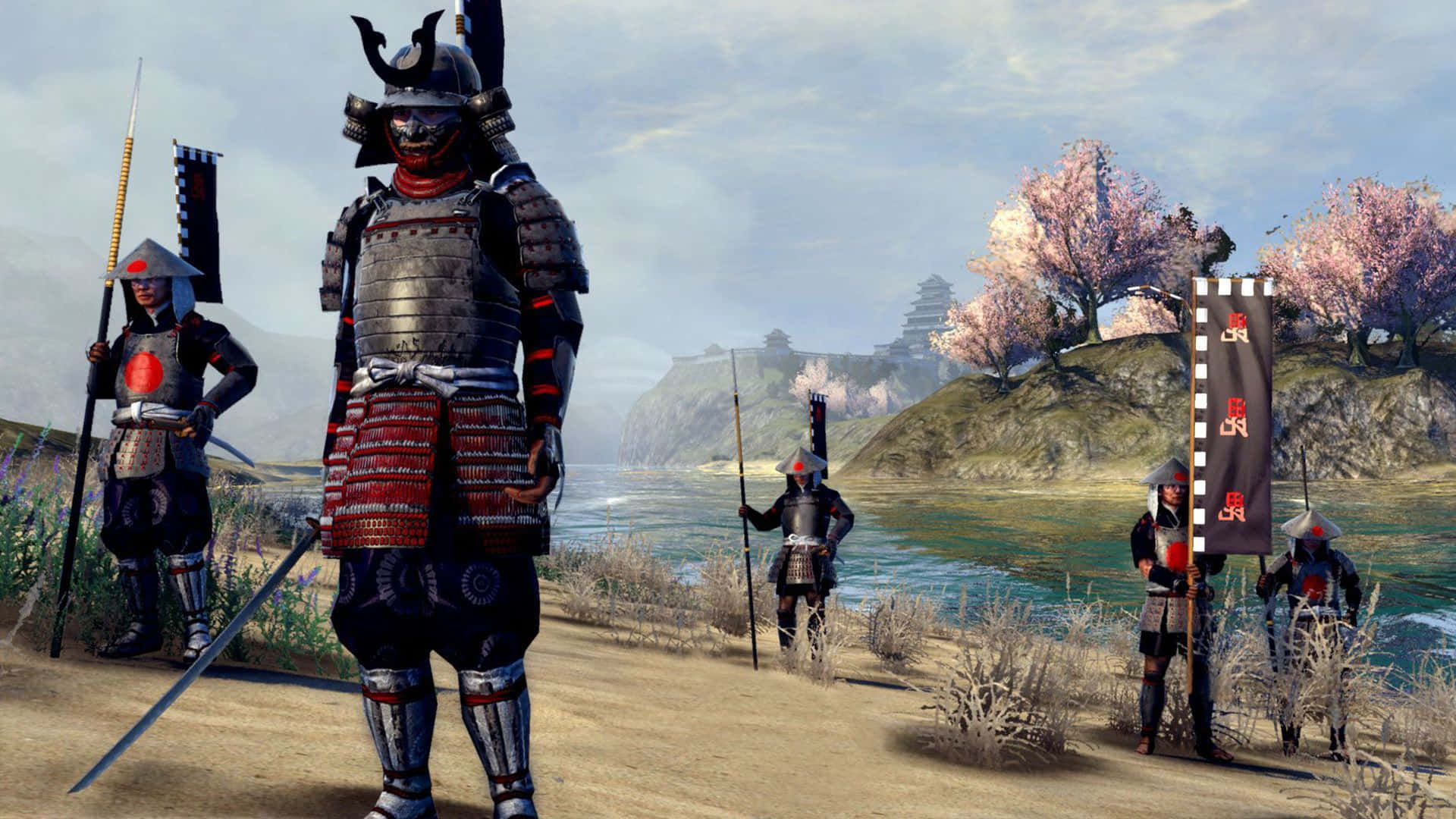 Majestic Shogun Warrior In Battle Armor Background