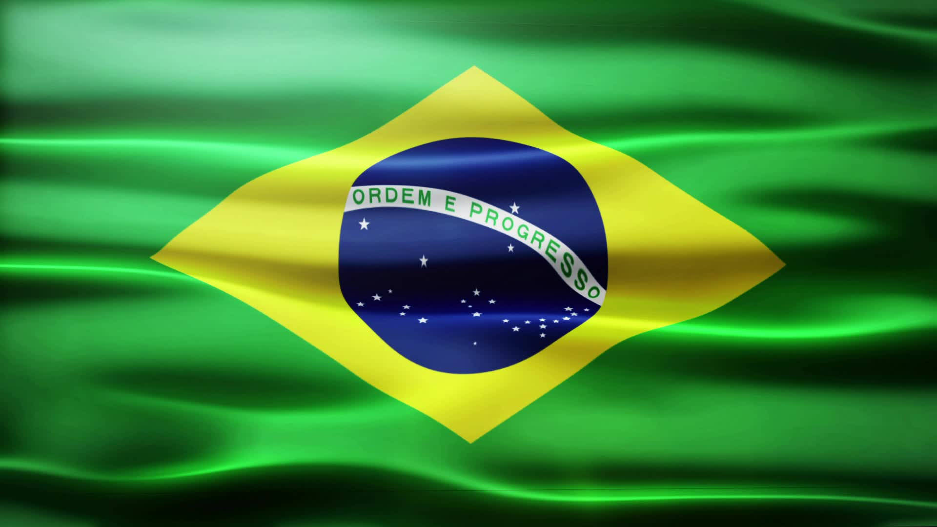Majestic Silk Brazil Flag Waving Background