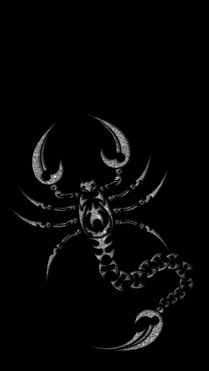 Majestic Silver Scorpion Artwork Background