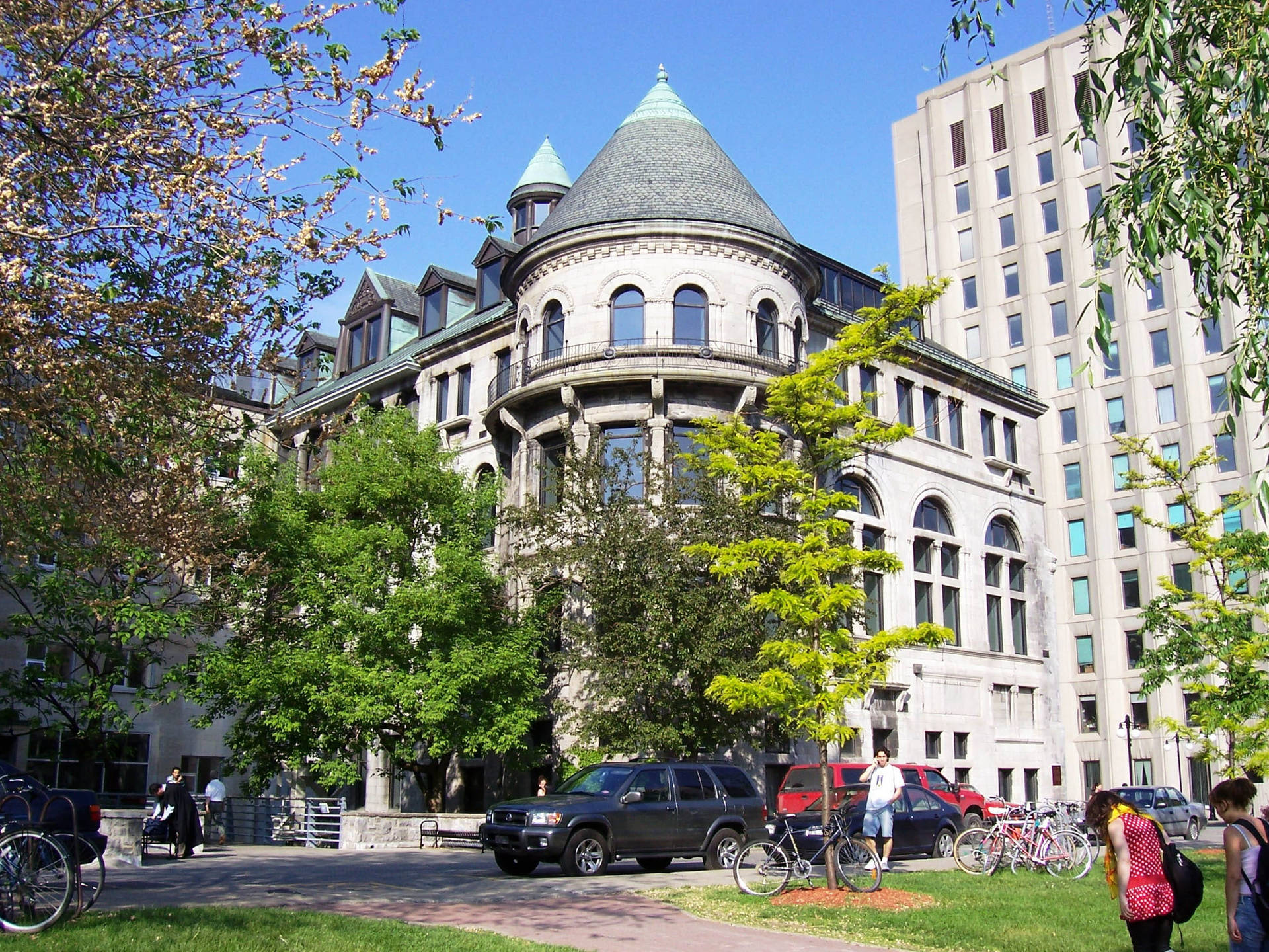 Majestic Stewart Library In Montreal Background