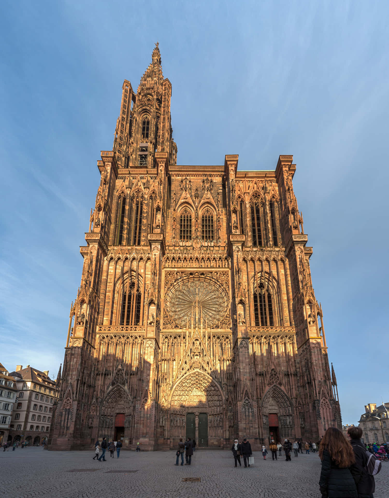 Majestic Strasbourg Cathedral In France Background