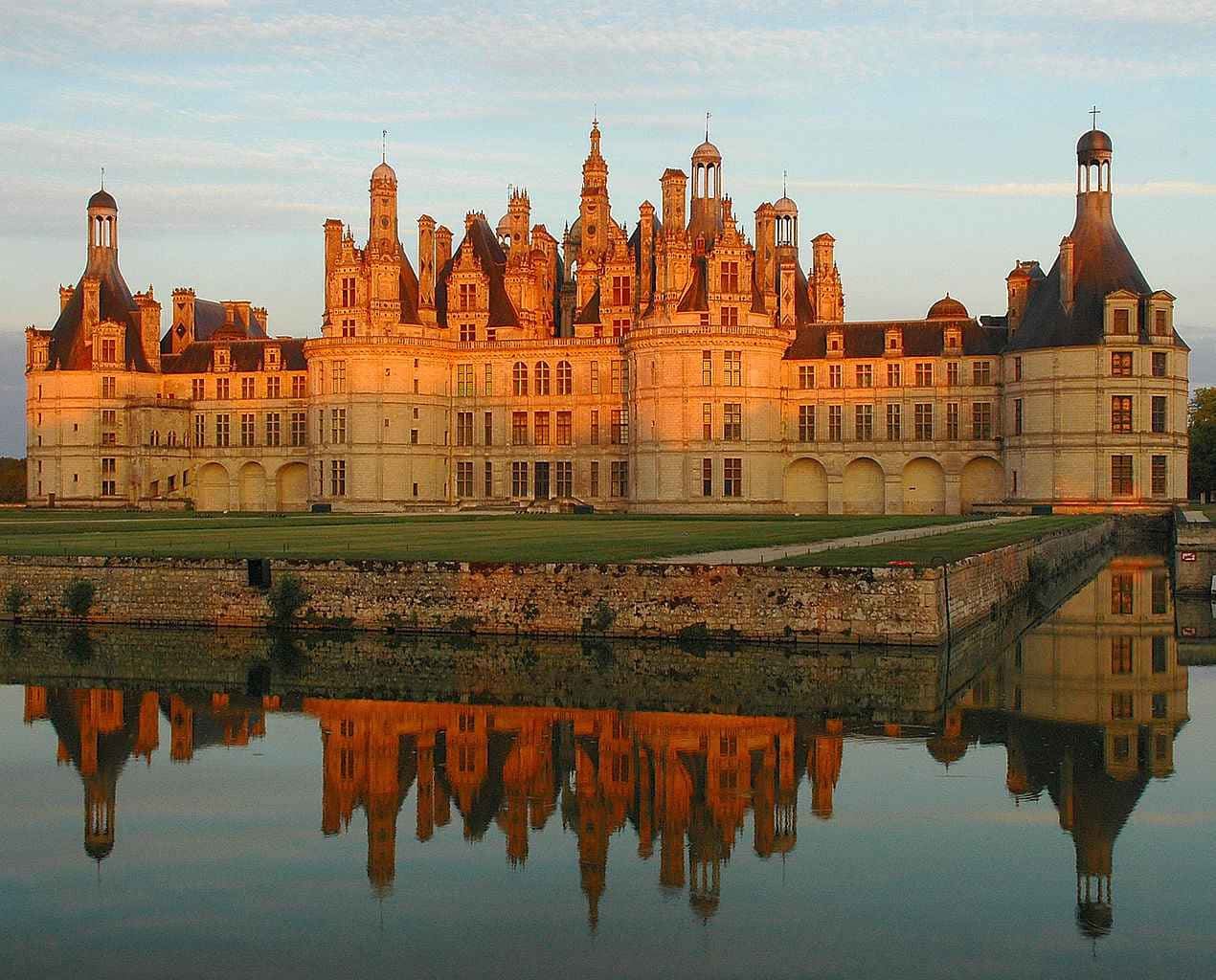 Majestic Sunset At Chateau De Chambord