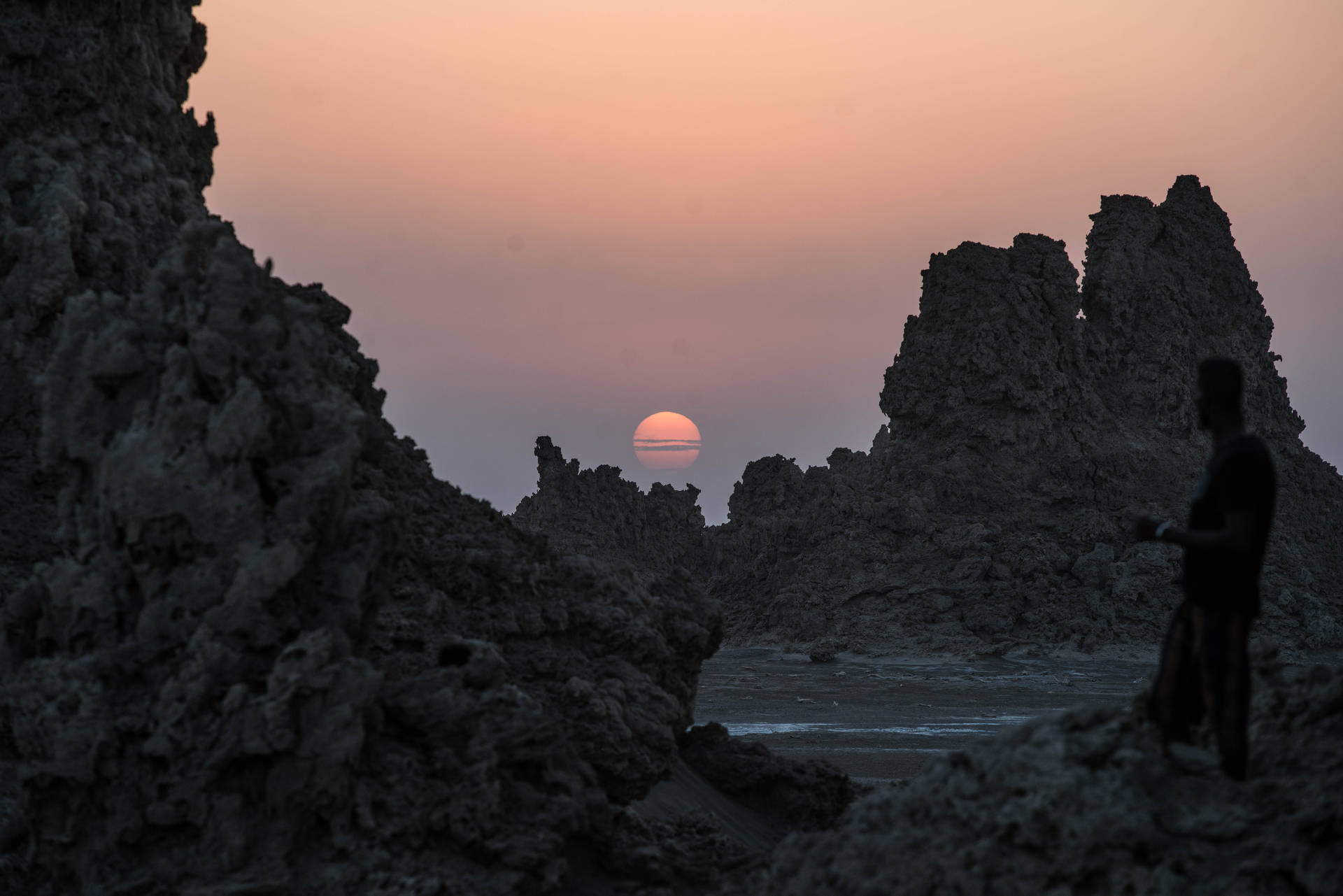 Majestic Sunset Over Lake Abhe, Djibouti