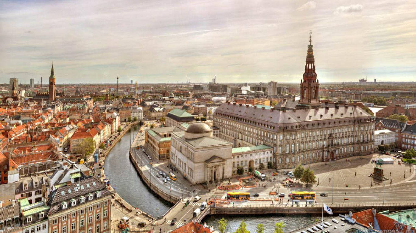 Majestic Sunset Over The Copenhagen Skyline