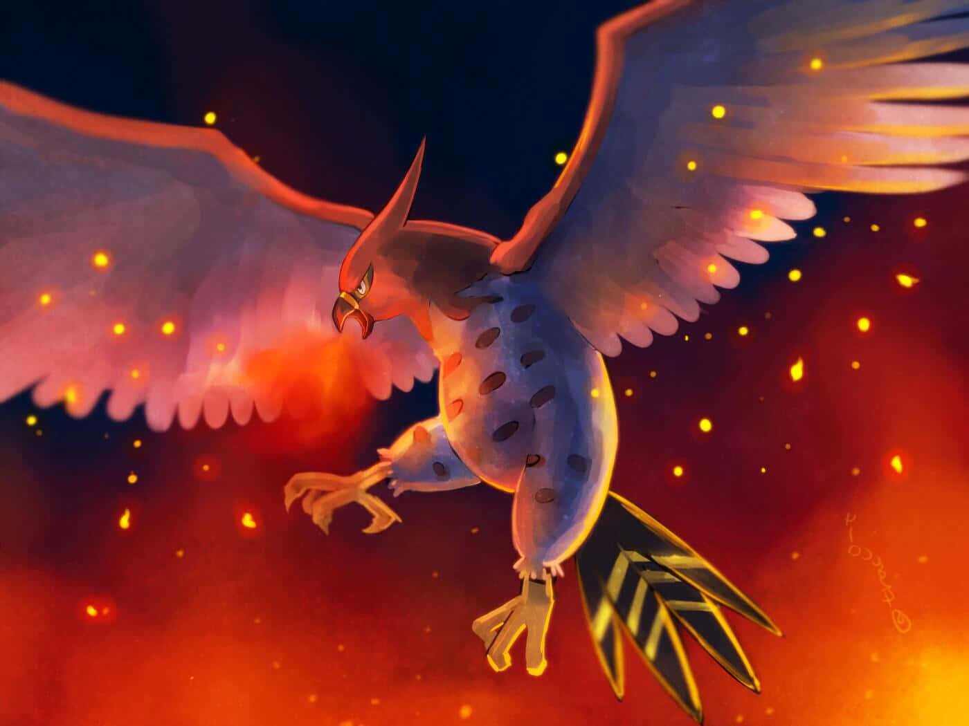 Majestic Talonflame In Flight