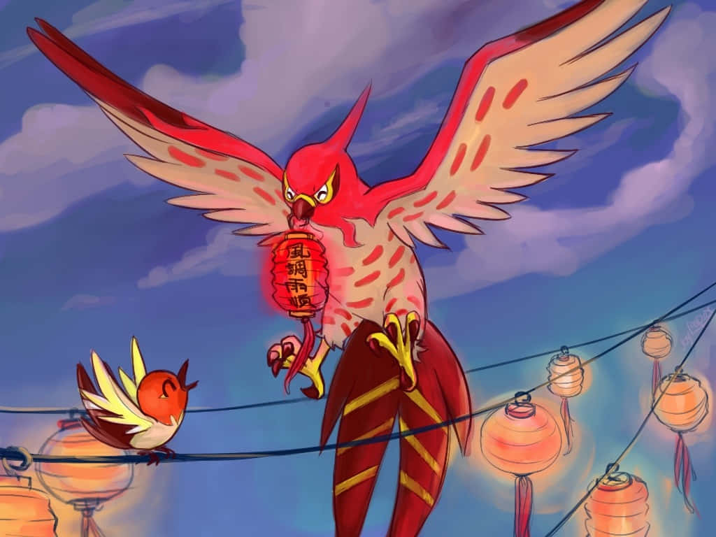 Majestic Talonflame Soaring Through The Sky