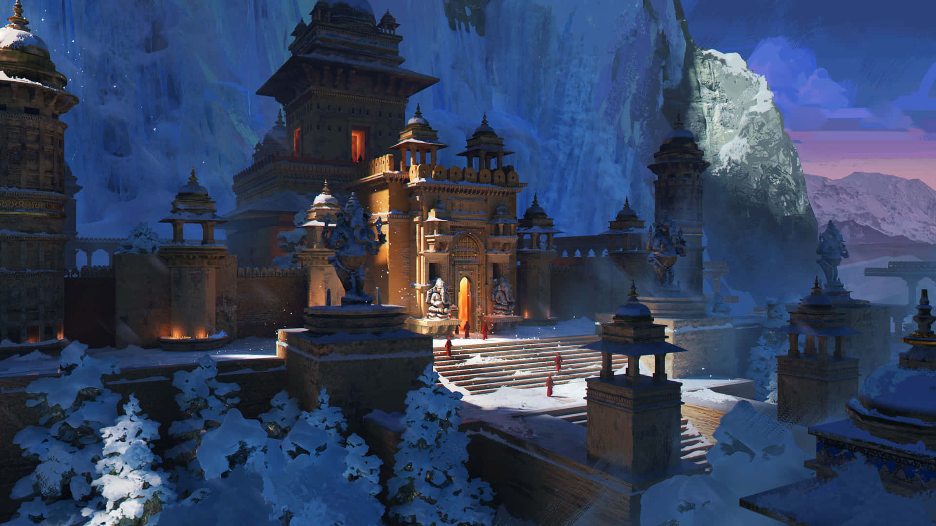 Majestic Temple Background