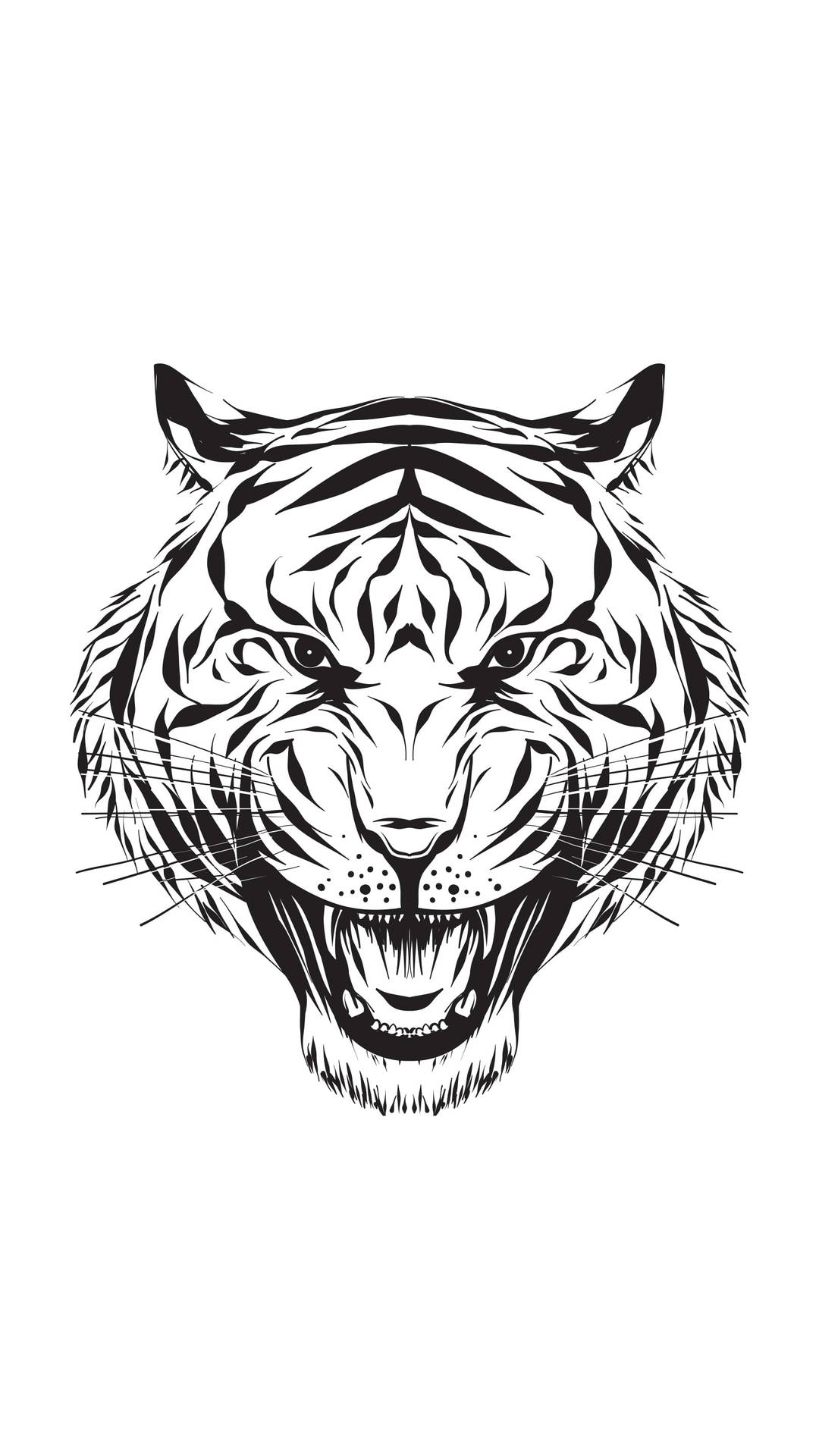 Majestic Tiger Head Hd Tattoo Design