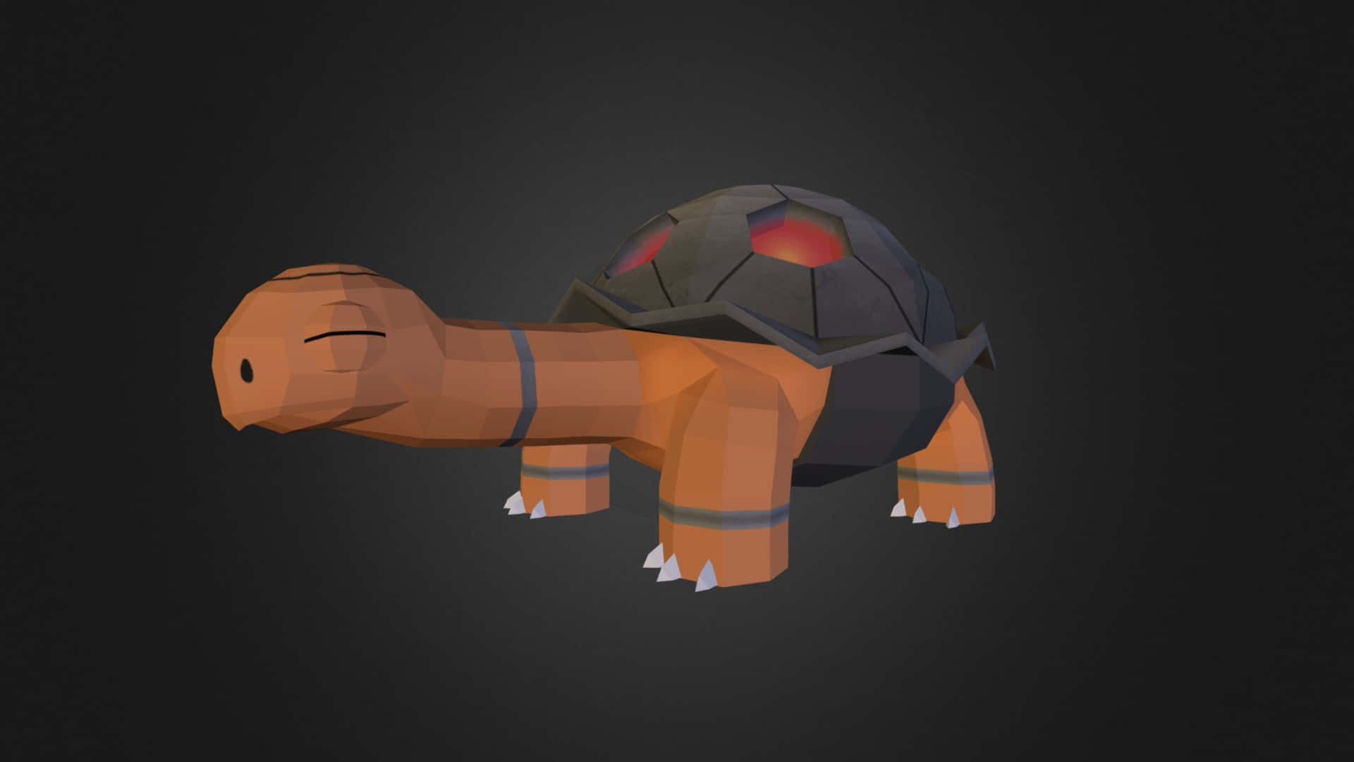 Majestic Torkoal Showcasing Its Hard Shell In Vibrant Surroundings Background