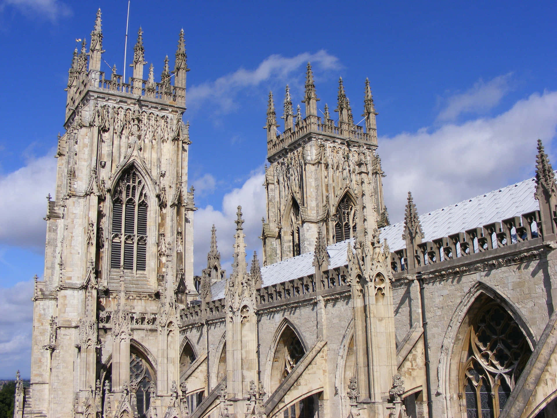 Majestic Towers Of York Minster Cathedral Background