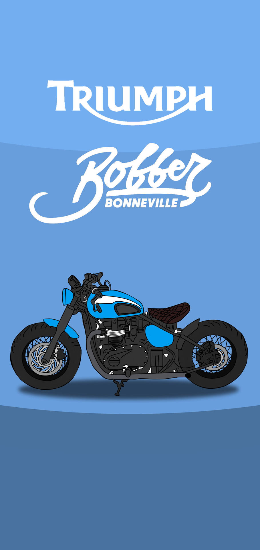 Majestic Triumph Bonneville Bobber Motorcycle Background