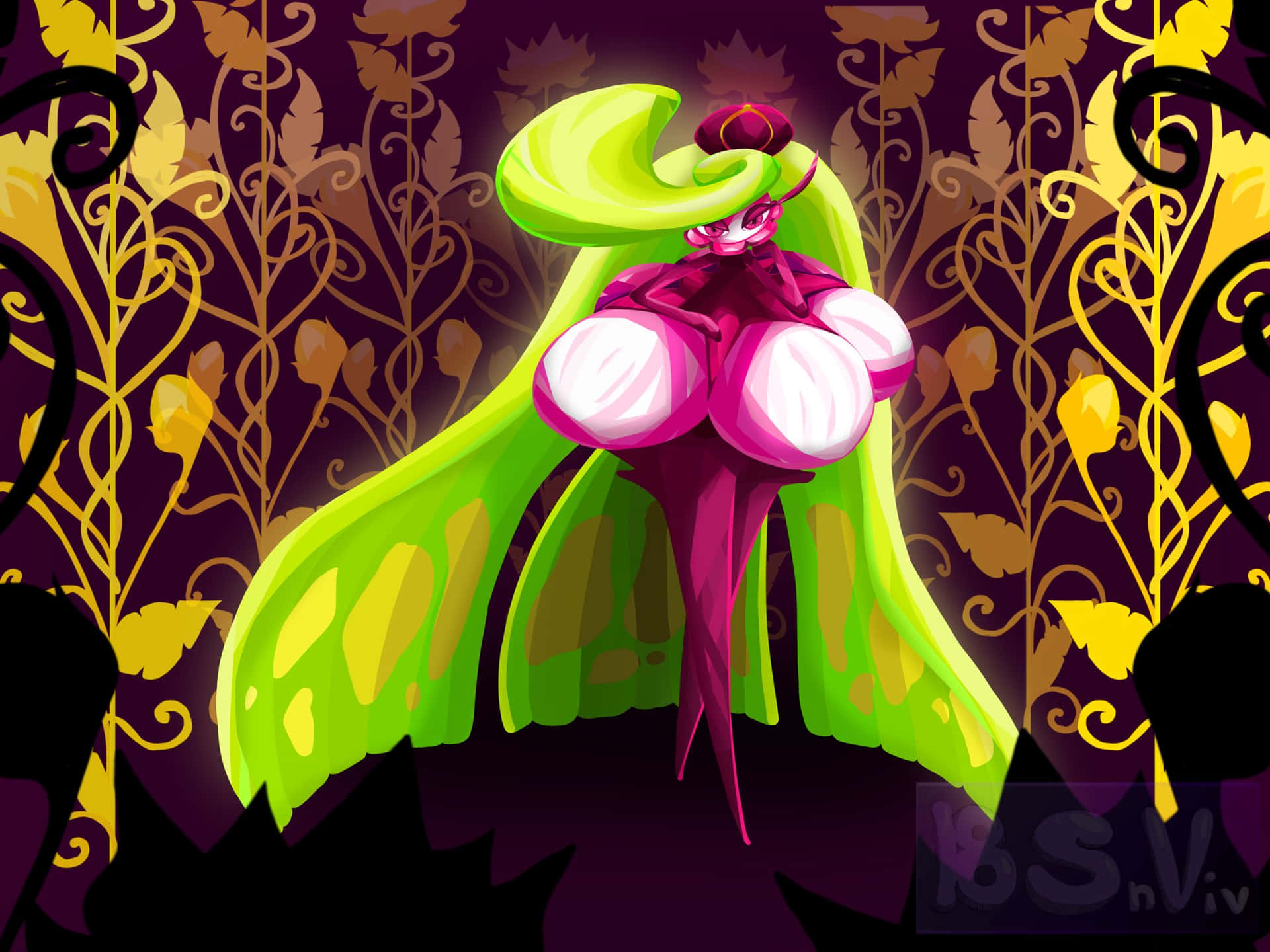 Majestic_ Tsareena_ Pokemon_ Artwork