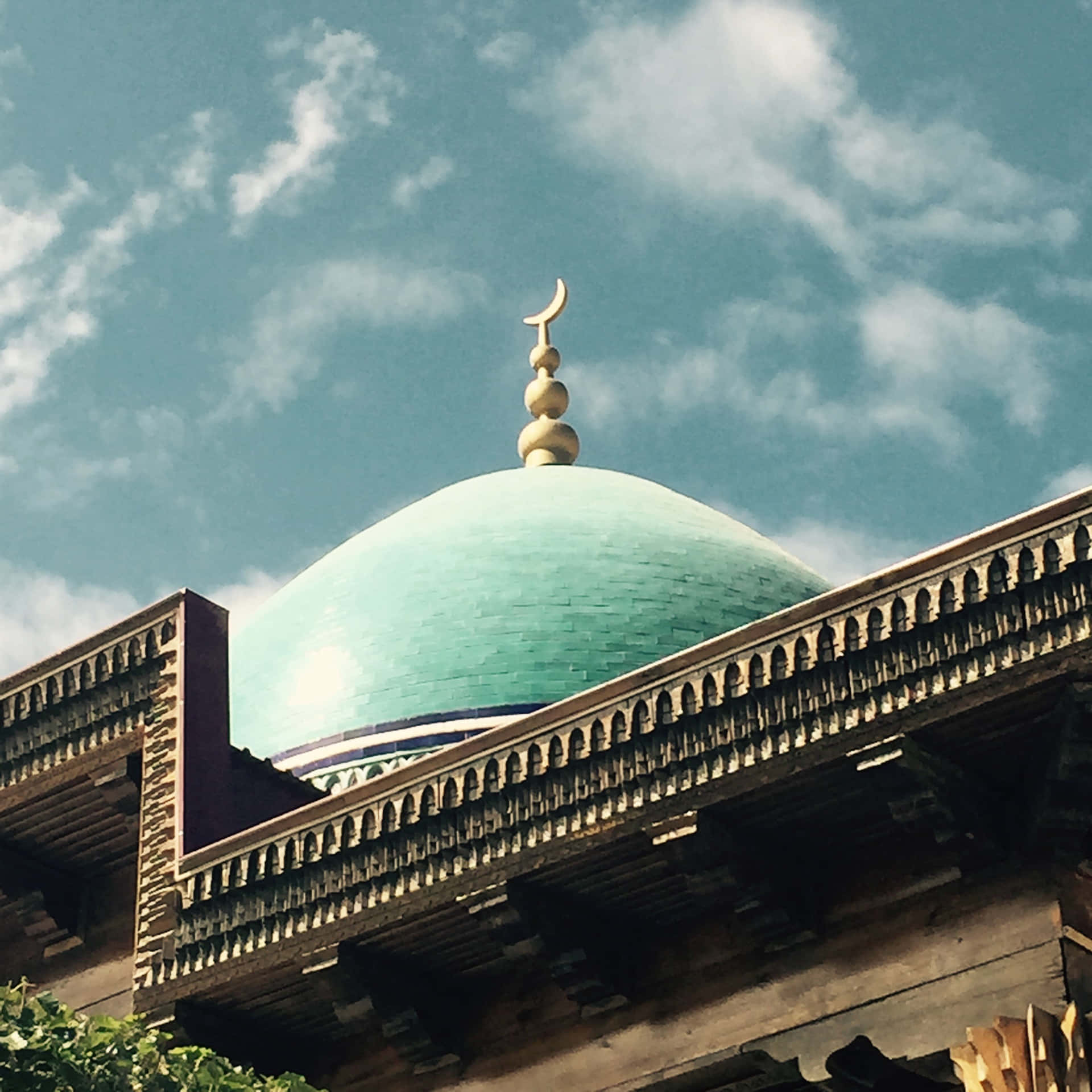 Majestic Turquoise Dome In Bukhara Background