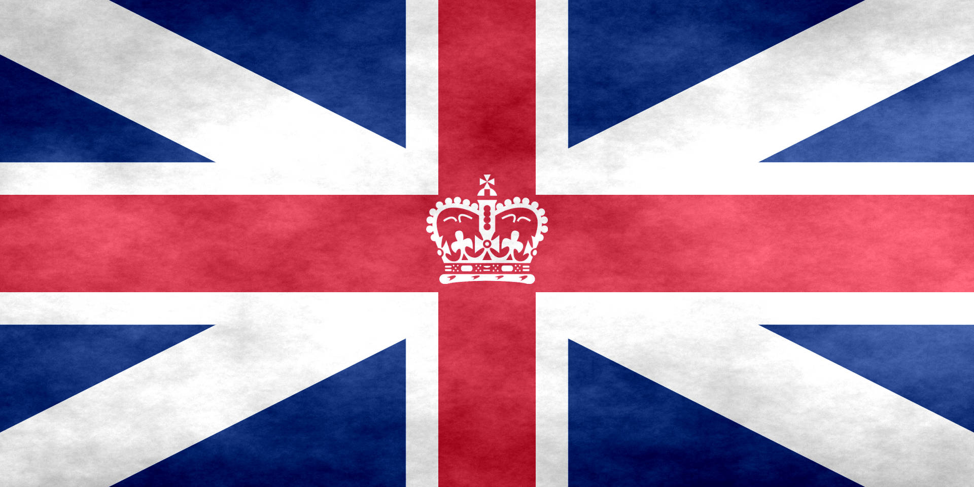 Majestic United Kingdom Flag Enhanced With Royal Crown Background