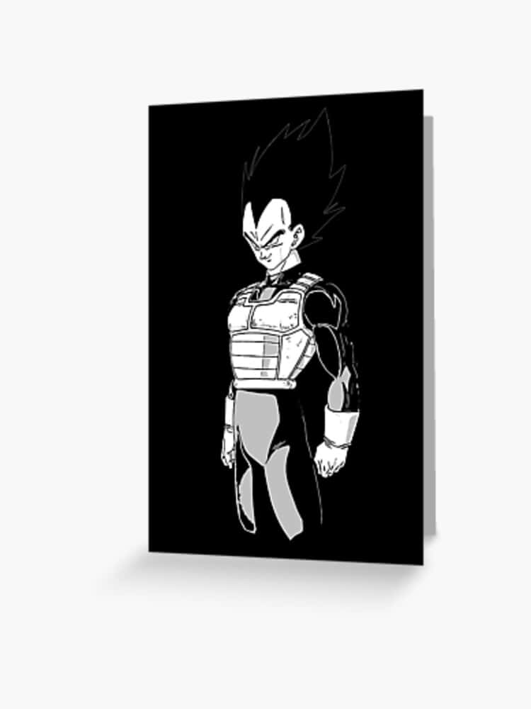 Majestic Vegeta In Black And White Background