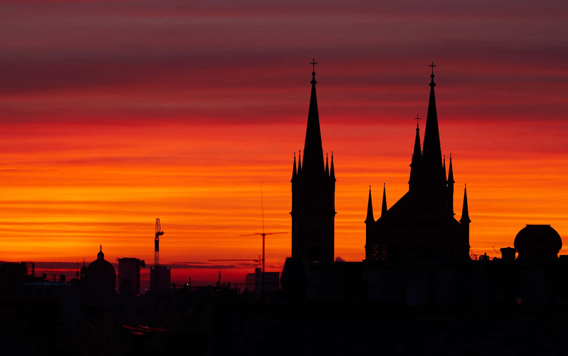Majestic Vienna Cathedral Under The Blue Sky Background