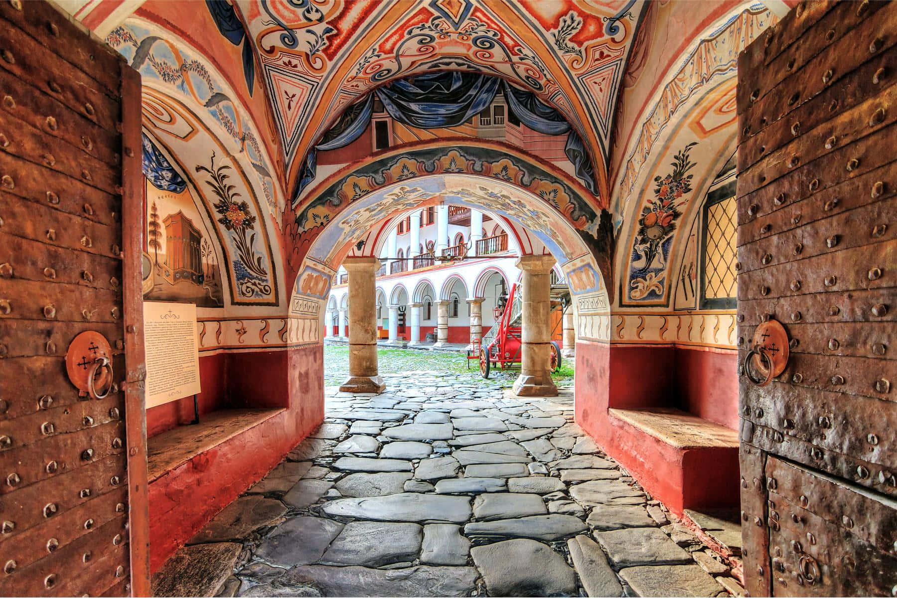 Majestic View From Inside Rila Monastery Hallway