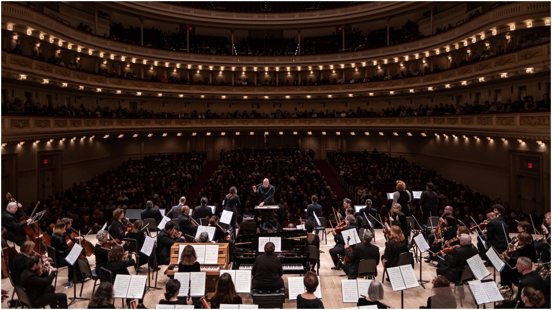 Majestic View From The Stage At Carnegie Hall Background