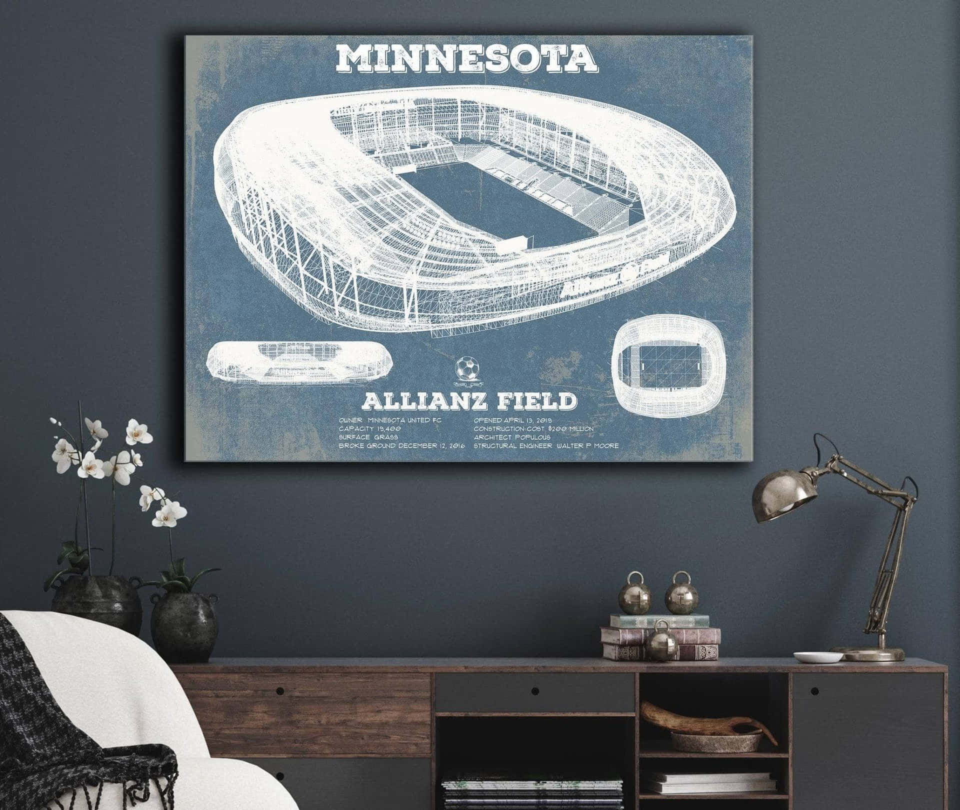 Majestic View Of Allianz Field, The Home Ground Of Minnesota United Fc. Background