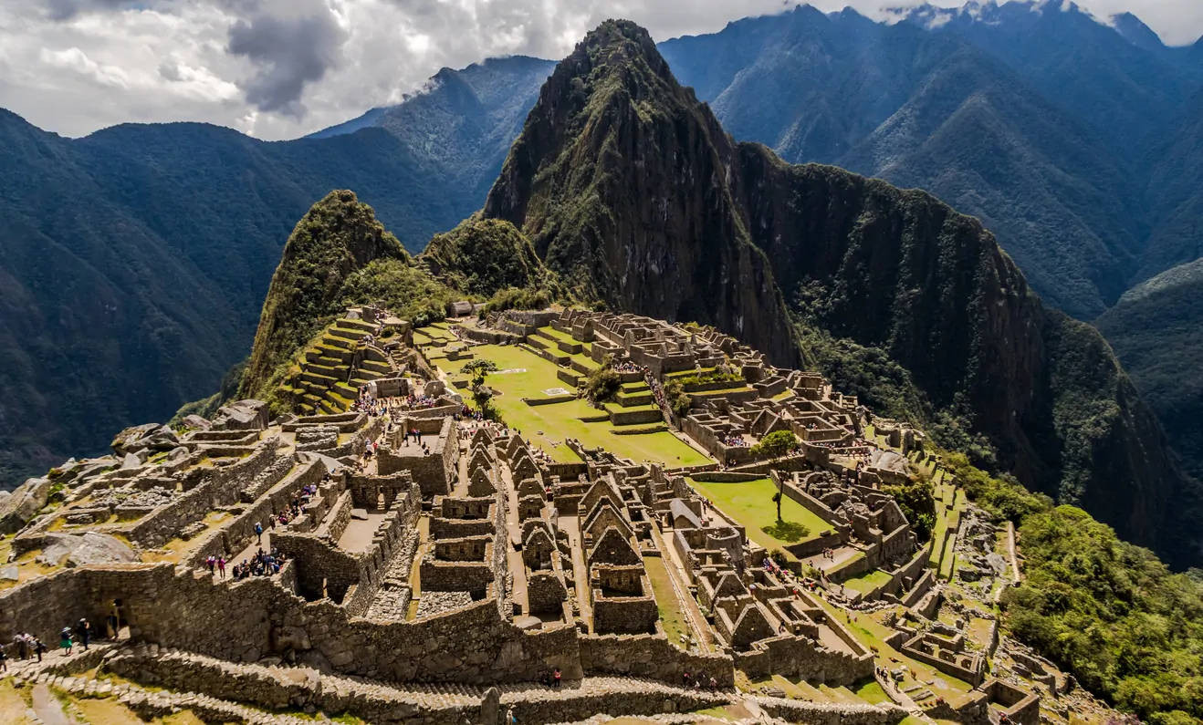 Majestic View Of Ancient Incan City, Machu Picchu Background