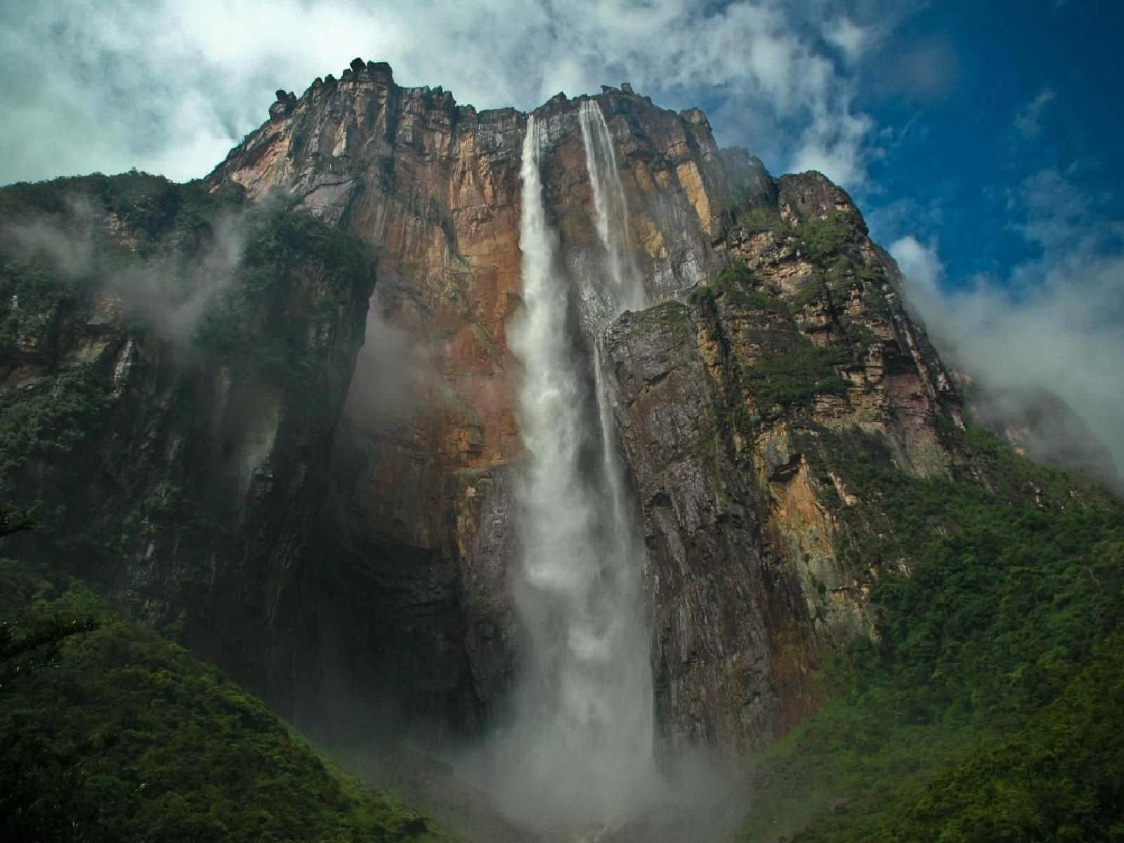 Majestic View Of Angel Falls, Venezuela Background