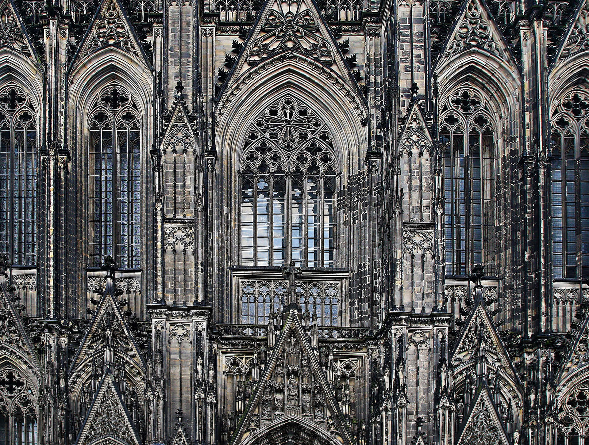 Majestic View Of Cologne Cathedral With Gothic Architecture