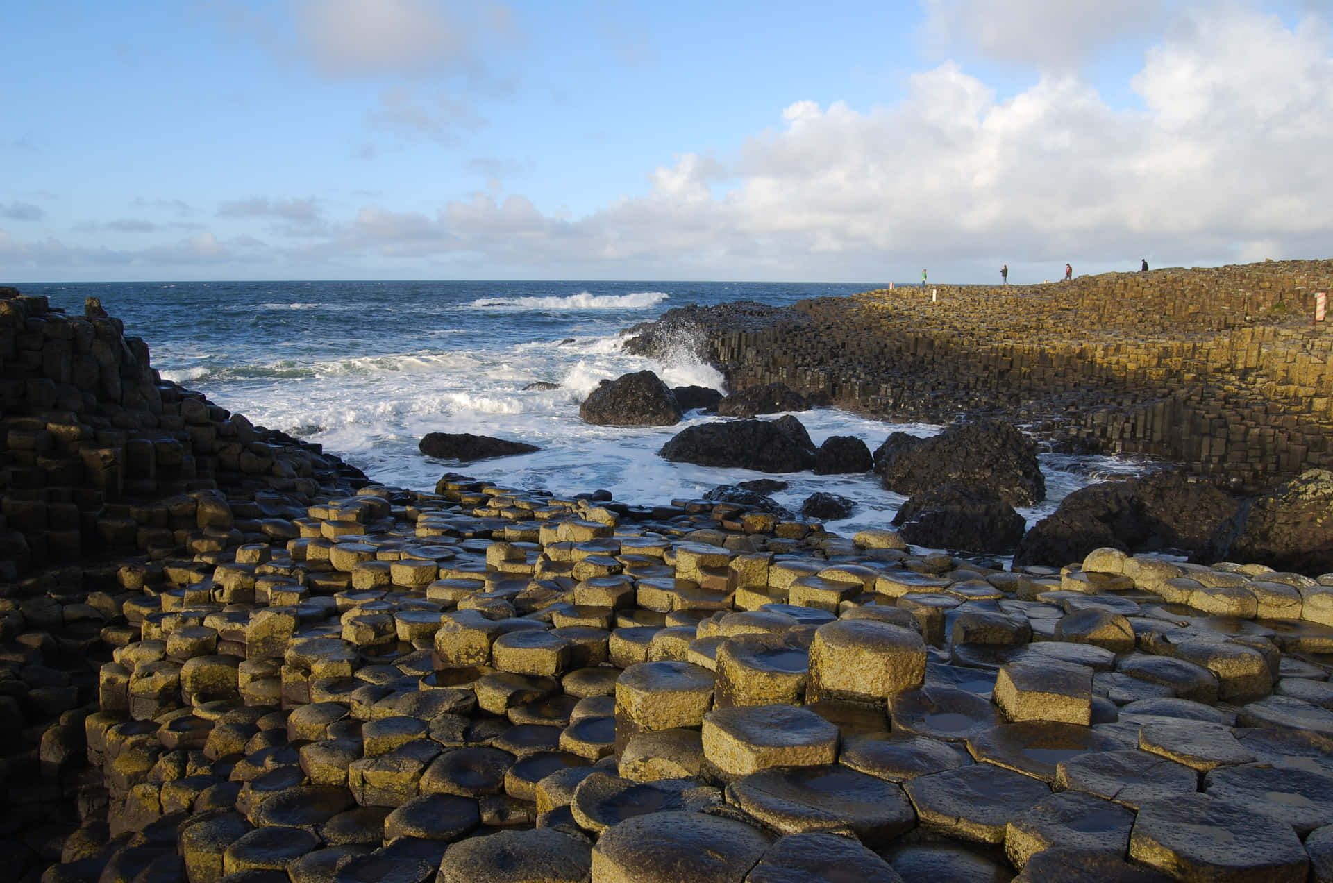 Majestic View Of Giant’s Causeway Under A Moody Sky
