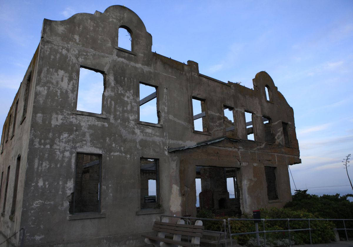 Majestic View Of Historic Alcatraz Prison Background