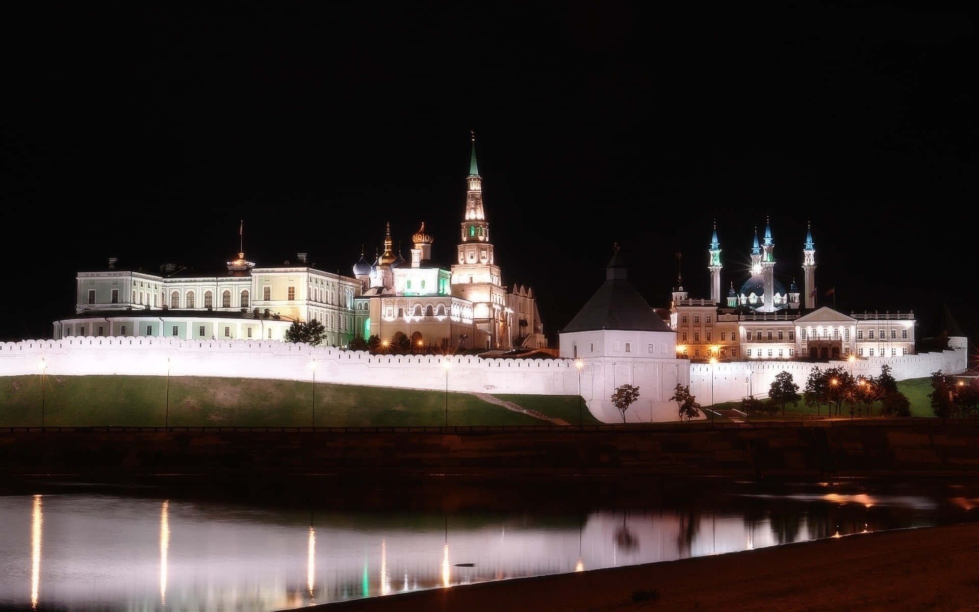 Majestic View Of Kazan Kremlin At Sunset